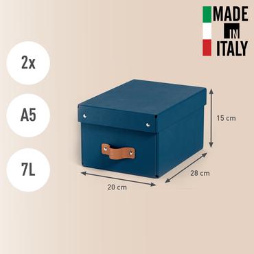 Leitz Puro opbevaringsboks med l&aring;g, small, 7 L, 100 % recirkuleret karton, pakke med 2 stk