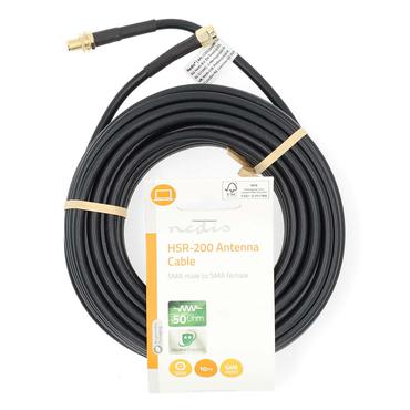Nedis CSGL02400BK50 coaxial cable 5 m SMA Black