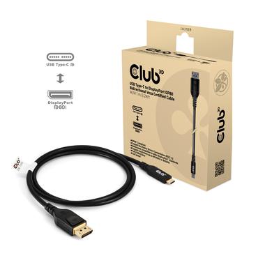 Club 3D - videoadapterkabel - 24 pin USB-C till DisplayPort - 1 m
