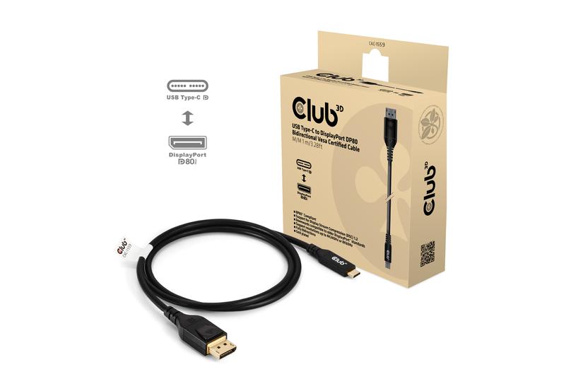 Club 3D - videoadapterkabel - 24 pin USB-C till DisplayPort - 1 m