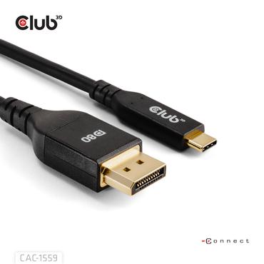 Club 3D - videoadapterkabel - 24 pin USB-C till DisplayPort - 1 m