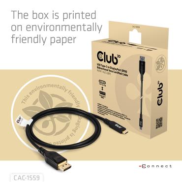 Club 3D - videoadapterkabel - 24 pin USB-C till DisplayPort - 1 m