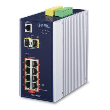 PLANET IGS-10020PT netværksswitch Administreret L3 Gigabit Ethernet (10/100/1000) Strøm over Ethernet (PoE) Blå, Hvid