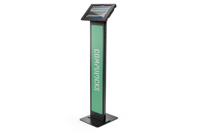 Compulocks iPad Pro M4 11" (2024), Apex Enclosure Brandable Floor Stand monteringssats - f&ouml;r surfplatta - m&auml;rkningsbar - svart