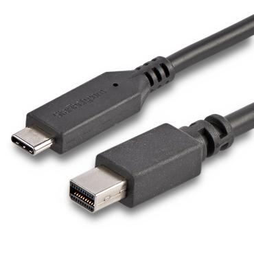 StarTech.com 1,8 m USB-C till Mini DisplayPort-kabel - 4K 60Hz - Svart - DisplayPort-kabel - 24 pin USB-C till Mini DisplayPort - 1.8 m