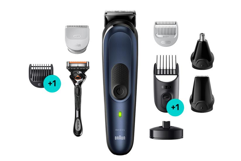 Braun Trimmer - 100 min - 0.5 mm - 21 mm - Svart, Djup Blå