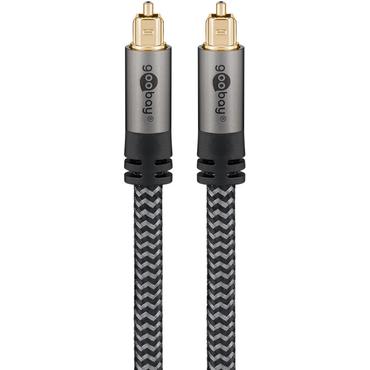 Goobay 65306 lydkabel 3 m Toslink Sort, Sølv