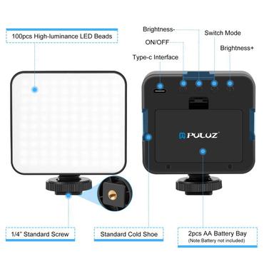 PULUZ PU4141B Video Lamp Black