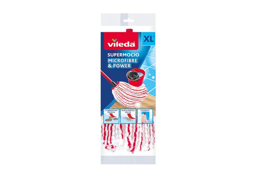 Vileda Microfibre & Power Moppehoved Rød, Hvid