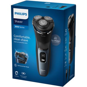 Philips 3000 Series S3144 - shaver - marineblå