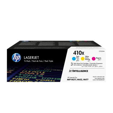 HP 410X - 3-pack - L&aring;ng livsl&auml;ngd - gul, cyan, magenta - original - LaserJet - tonerkassett (CF252XM)