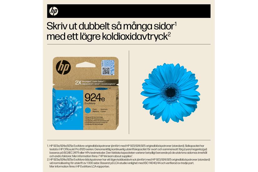 HP 924e EvoMore - cyan - original - bl&auml;ckpatron