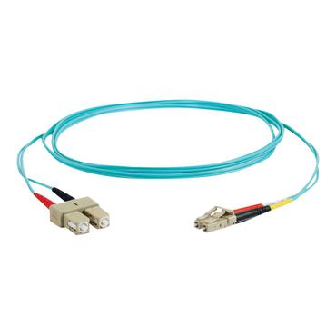C2G LC-SC 10Gb 50/125 OM3 Duplex Multimode PVC Fiber Optic Cable (LSZH)