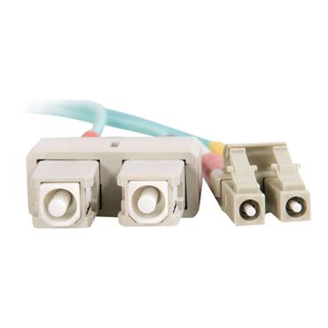 C2G LC-SC 10Gb 50/125 OM3 Duplex Multimode PVC Fiber Optic Cable (LSZH)