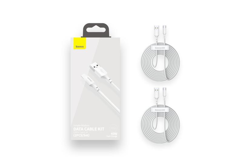 Baseus TZCATZJ-02 USB-kabel 1,5 m USB A USB C Hvid