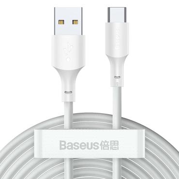 Baseus TZCATZJ-02 USB-kabel 1,5 m USB A USB C Hvid