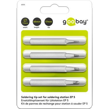 Spare Soldering Tip Set for EP 5 / EP 6 Soldering Station, Soldering Iron, Various Versions - replacement soldering tips for articles 51098, 598