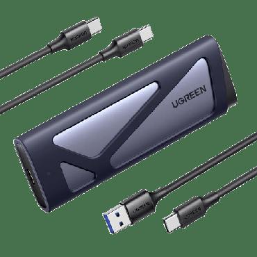 Ugreen Hårddiskbehållare - 3.2 Gen 2 (3.1 Gen 2) - NVMe, Serial ATA - Ja - Silver