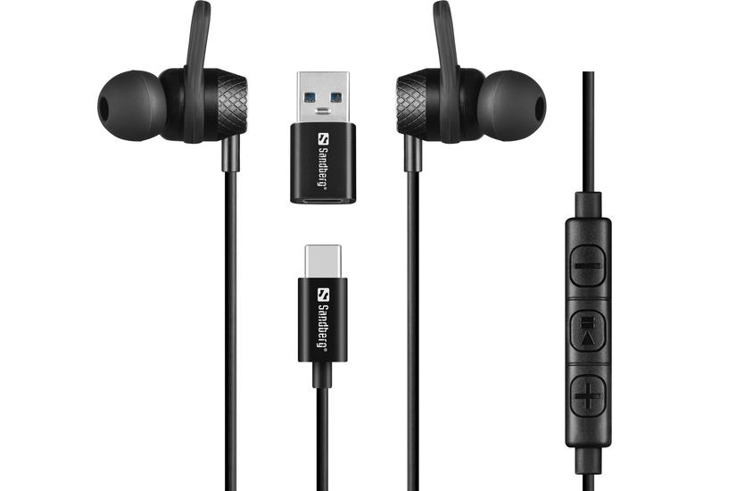 Sandberg - øreproptelefoner med mik.