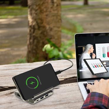 4smarts 7in1 USB 3.2 Gen 1 (3.1 Gen 1) Type-A + Type-C Grå