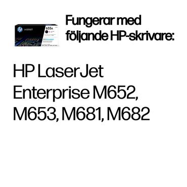 HP 655A - sort - original - LaserJet - tonerpatron (CF450A)