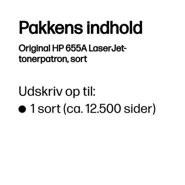 HP 655A - sort - original - LaserJet - tonerpatron (CF450A)