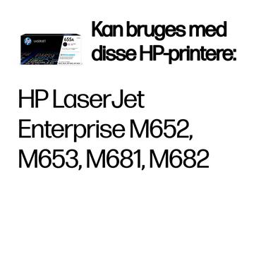 HP 655A - sort - original - LaserJet - tonerpatron (CF450A)