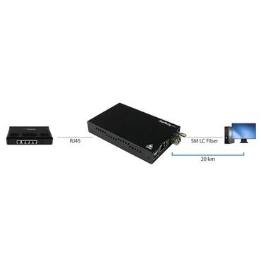 StarTech.com Singlemode (SM) LC Fiber Media Converter for 1Gbe Network