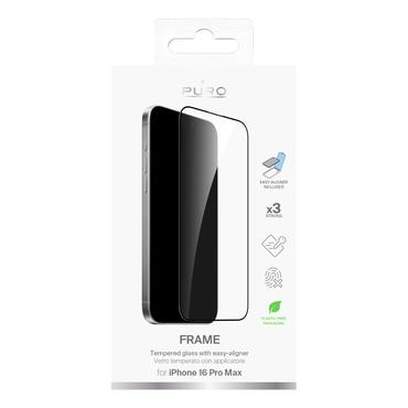 iPhone 16 Pro Max Frame Tempered Glass, Applicator included