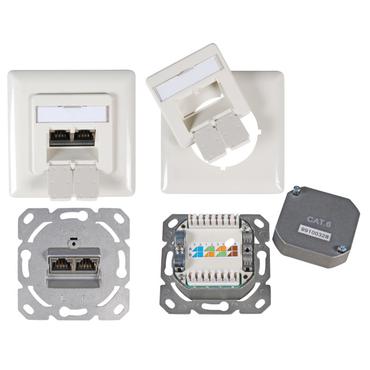 EFB Elektronik ET-25211.1V1 stikkontakt 2 x RJ-45 Hvid