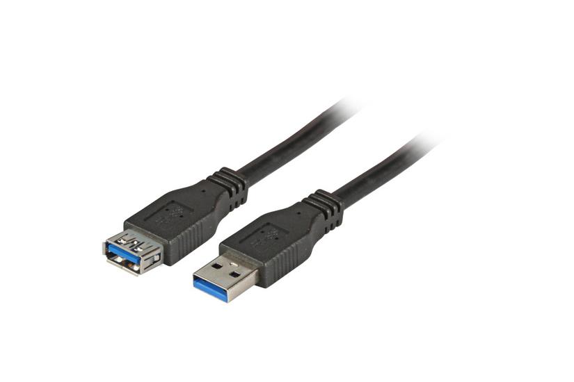 EFB Elektronik USB 3.0 A / A 3m USB-kabel USB 3.2 Gen 1 (3.1 Gen 1) USB A Sort