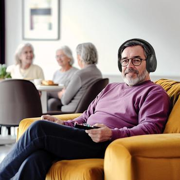 Hama 00221847 hovedtelefoner/headset Kabel & trådløs TV Bluetooth Sort