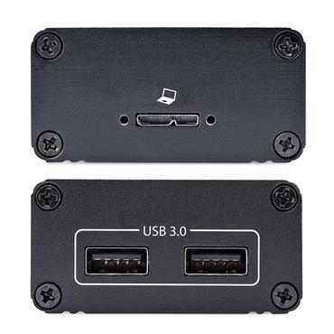 StarTech.com 2-Port USB 3.0 Extender over OM3 Multimode Fiber, LC/LC, 2x 5Gbps USB-A Hub, 350m (1150ft) Range, Durable USB Fiber Optic Extender, Incl. 2x 10G MMF SFP+ modules