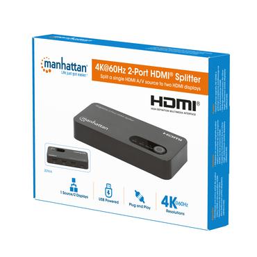 Manhattan 207614 video-splitter HDMI 2x HDMI