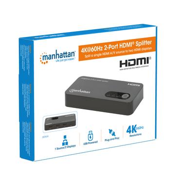 Manhattan 207614 video-splitter HDMI 2x HDMI