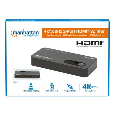 Manhattan 207614 video-splitter HDMI 2x HDMI