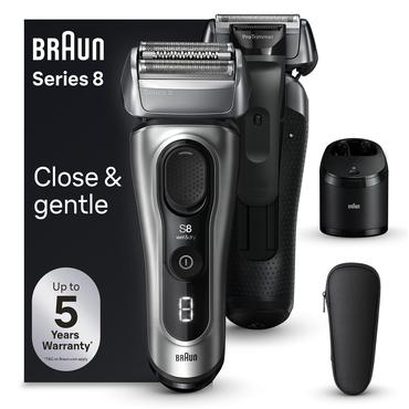 Braun Series 8 8567cc Folie shaver Trimmer Sort, S&oslash;lv