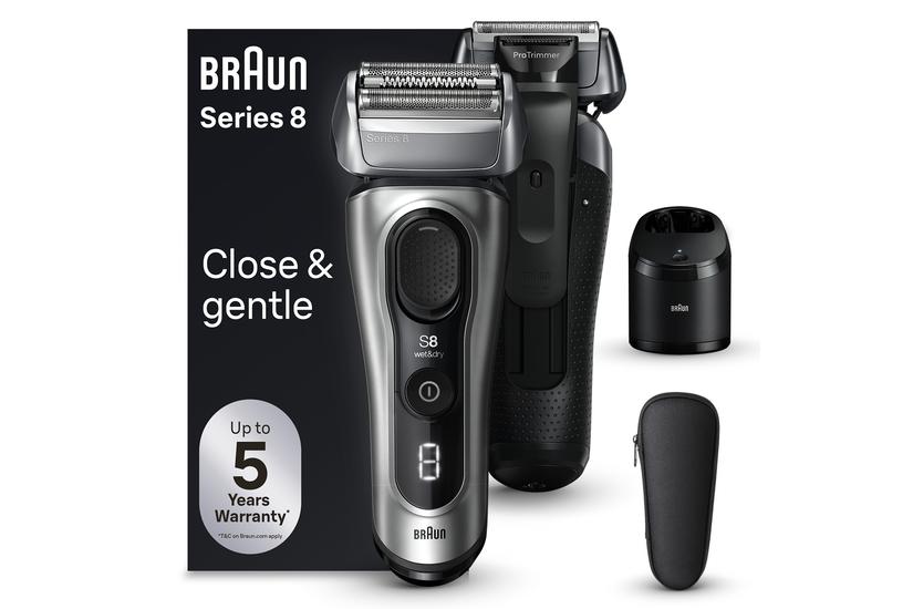 Braun Series 8 8567cc Folie shaver Trimmer Sort, S&oslash;lv