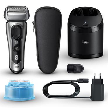 Braun Series 8 8567cc Folie shaver Trimmer Sort, S&oslash;lv