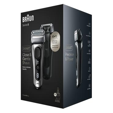 Braun Series 8 8567cc Folie shaver Trimmer Sort, S&oslash;lv