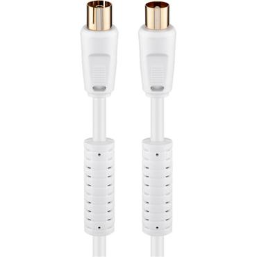 Goobay 67279 koaxial kabel 5 m Koaksial Hvid