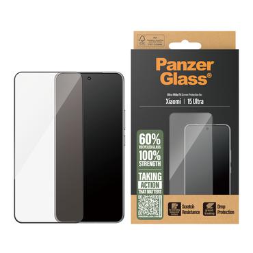 PanzerGlass ® Skærmbeskyttelse Xiaomi 15 Ultra | Ultra-Wide Fit