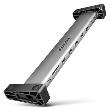 Axagon HMC-10HLS dockingstation Ledningsf&oslash;rt USB 3.2 Gen 1 (3.1 Gen 1) Type-C Sort, Gr&aring;