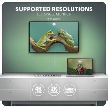 Axagon HMC-10HLS dockingstation Ledningsf&oslash;rt USB 3.2 Gen 1 (3.1 Gen 1) Type-C Sort, Gr&aring;