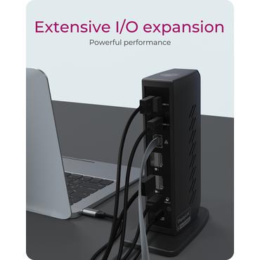 ICY BOX IB-DK2252AC - dockingstation - USB-C / Thunderbolt 3 / USB 3.0 - 2 x DP, 2 x HDMI - 1GbE