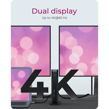 ICY BOX IB-DK2252AC - dockingstation - USB-C / Thunderbolt 3 / USB 3.0 - 2 x DP, 2 x HDMI - 1GbE