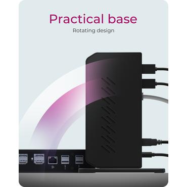 ICY BOX IB-DK2252AC - dockingstation - USB-C / Thunderbolt 3 / USB 3.0 - 2 x DP, 2 x HDMI - 1GbE