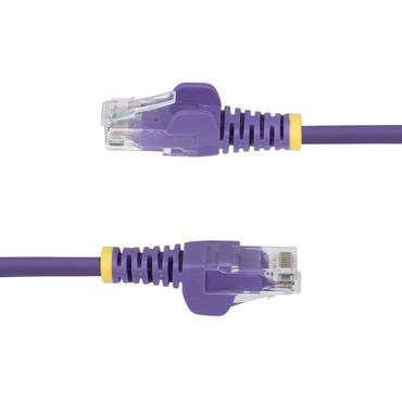 StarTech.com 3m Purple Slim CAT6 Ethernet Cable, Snagless, 28AWG, LSZH - patch-kabel - 3 m - lila