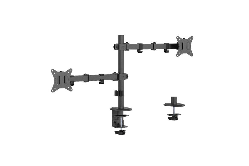 Gembird MA-D2-03 monteringssats - justerbar - f&ouml;r 2 LCD-bildsk&auml;rmar - svart