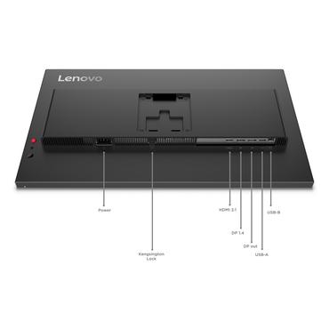 Lenovo ThinkVision P27Q-40 computersk&aelig;rm 68,6 cm (27") 2560 x 1440 pixel Quad HD LED Sort
